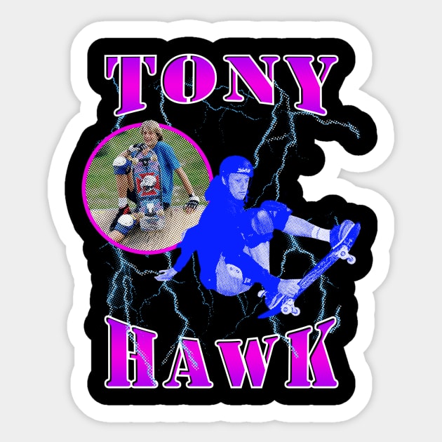 Tony Hawk Rap Tee Sticker by joeflomontana